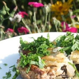 Баклажаны с фаршем на сковороде