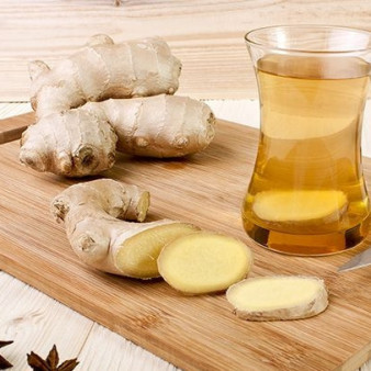 Зеленый чай с корнем имбиря