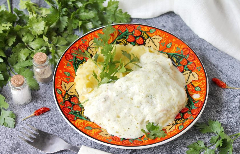 1. Этап. Пикша в сливочном соусе: Приятного аппетита!