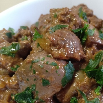 1. Этап. Куриная печень по-турецки: Приятного аппетита!