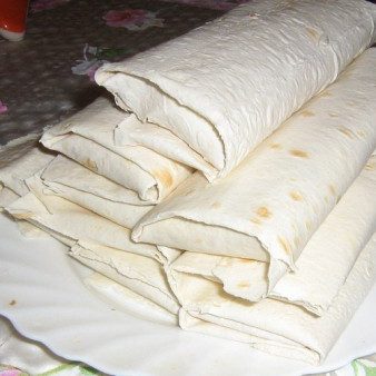 Шаурма по-домашнему с колбасой