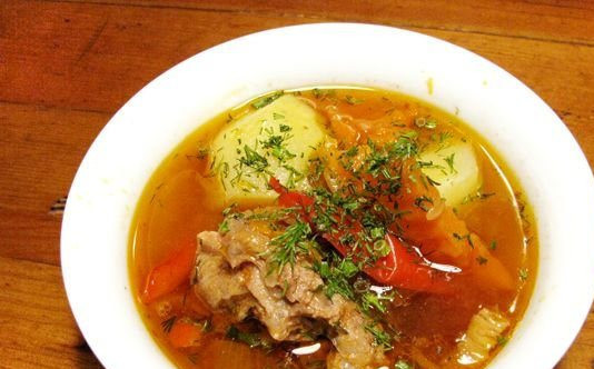 1. Этап. Шурпа из косули: Перед подачей на стол присыпьте шурпу измельченной зеленью. Приятного аппетита!