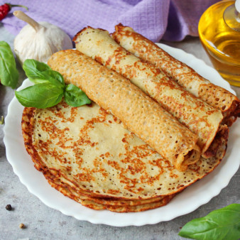 Блины с баклажанами