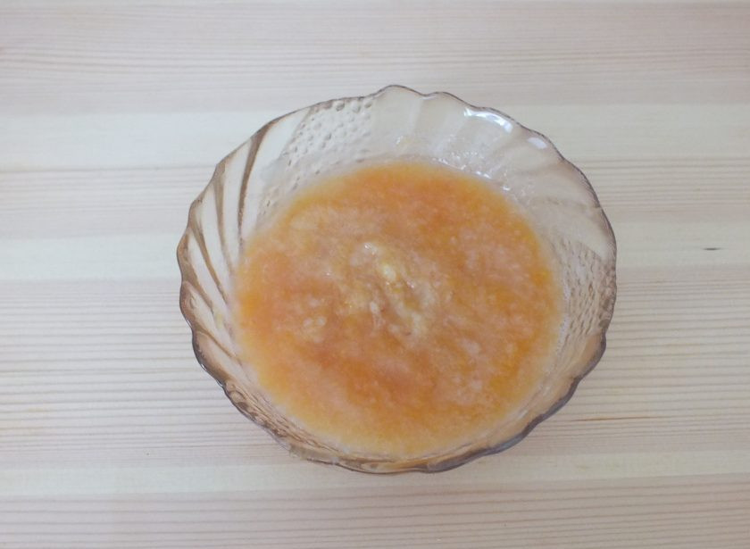 1. Этап. Зефир из персиков: У вас должно получиться 150-200 грамм пюре.