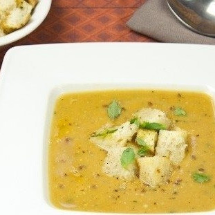 Вегетарианский суп-пюре из чечевицы