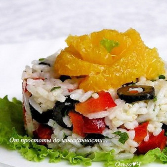 Рисовый салат Жёлтая роза