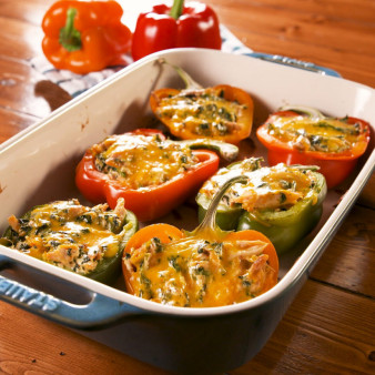 Creamy Chicken Stuffed Peppers