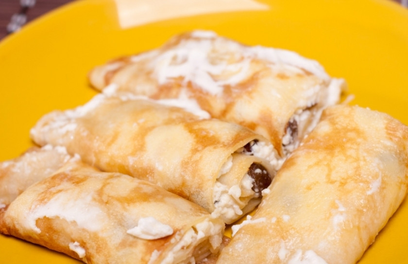 1. Этап. Блины на молоке с творогом: Наши блины на молоке с творогом готовы. Приятного аппетита!