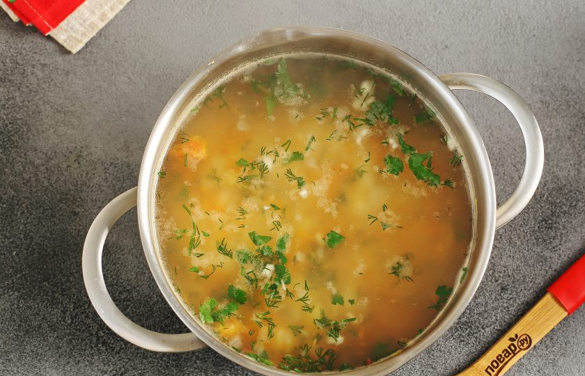 1. Этап. Рисовый диетический суп: Рисовый диетический суп готов.