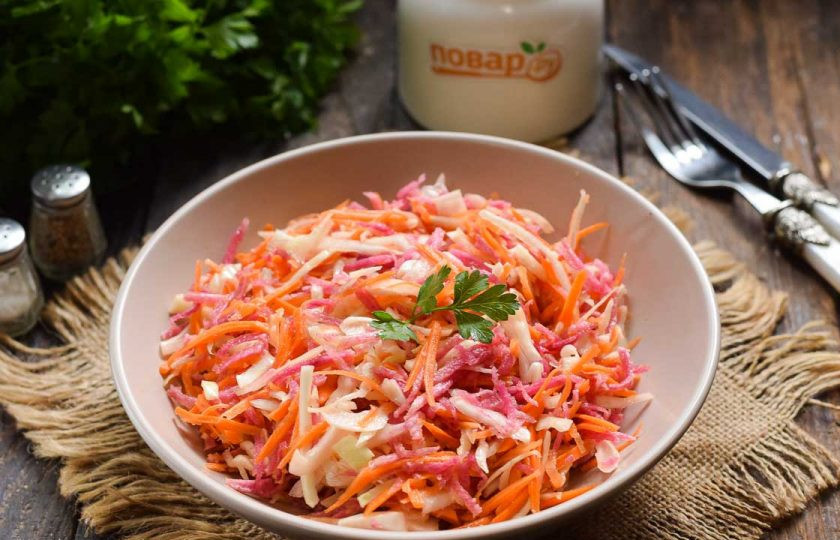 1. Этап. Салат из редьки с капустой: Приятного аппетита!