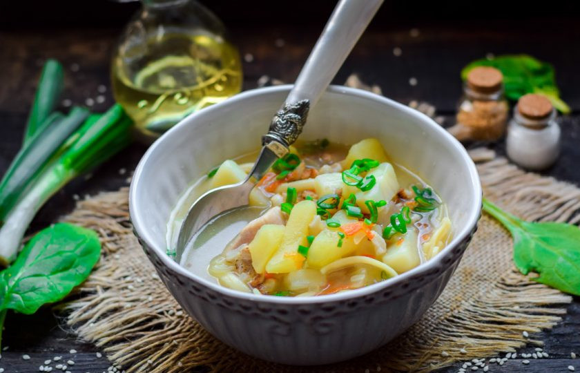 1. Этап. Суп с лапшой и капустой: Приятного аппетита!