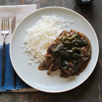 Smothered Pork Chops with Poblano Gravy