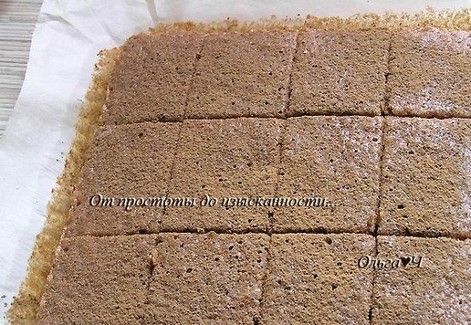 1. Этап. Брауни с апельсином: Нарежьте на 9-12 кусочков.