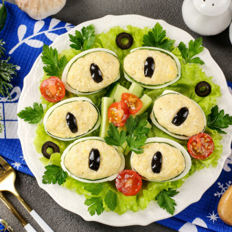 Фаршированные яйца Глаз дракона