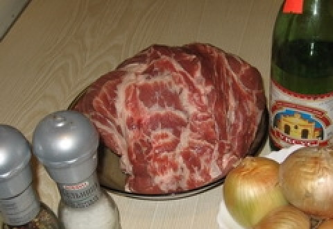 1. Этап. Шашлык по-осетински: Подготовить продукты.