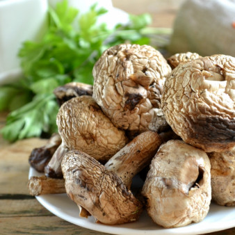 Шампиньоны на мангале