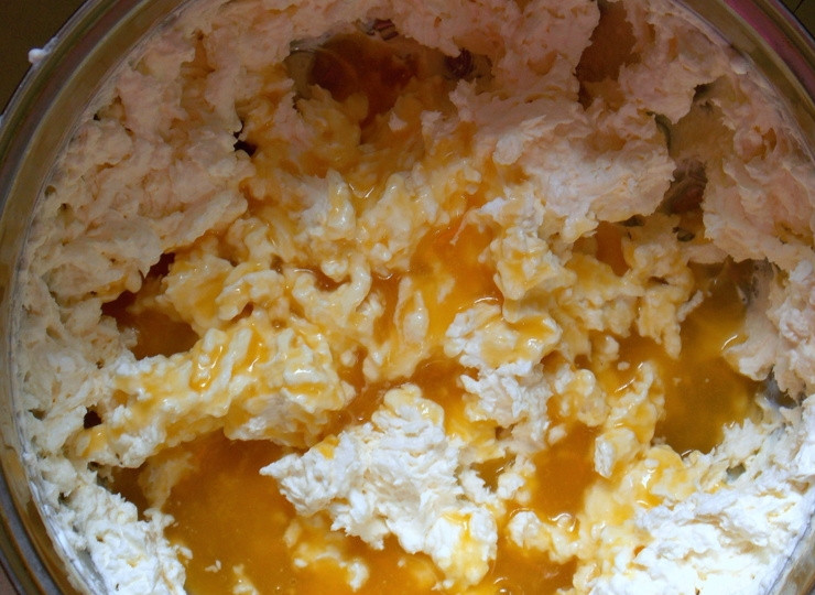 1. Этап. Торт с джемом и сыром Филадельфия: 