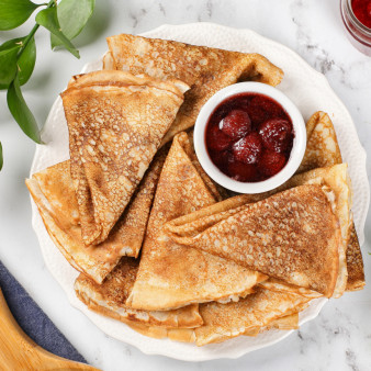 Блины из блинной муки на кефире