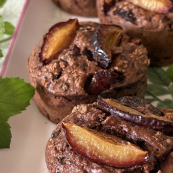 Запечённая овсянка со сливой