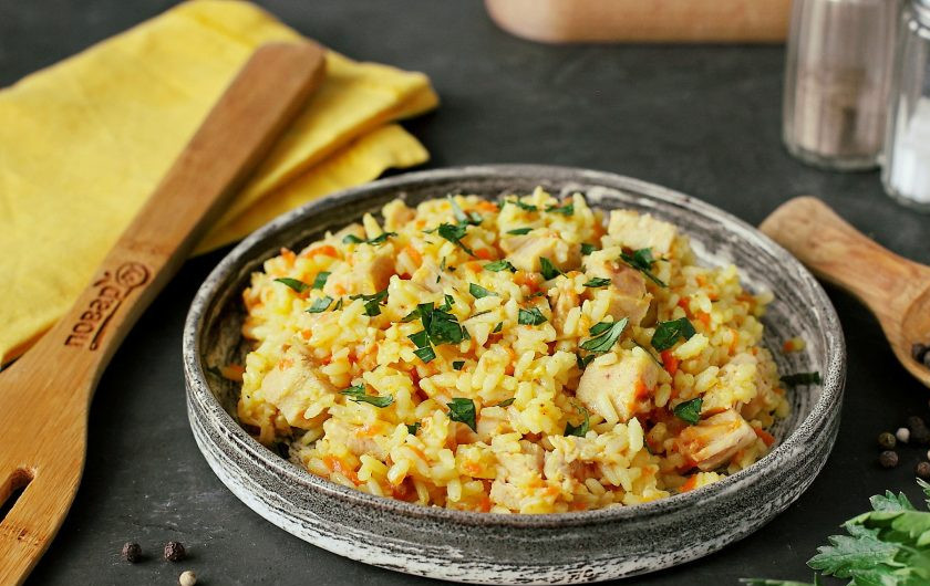 1. Этап. Рис с копченой курицей: Приятного аппетита!