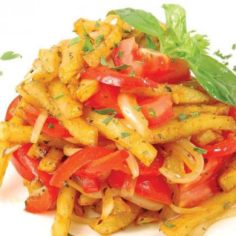 Жареная картошка с болгарским перцем