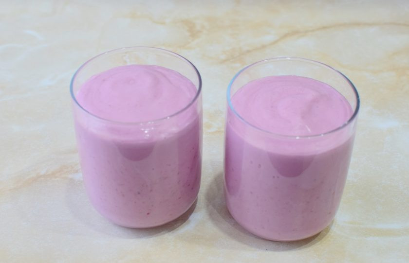 1. Этап. Смузи с творогом и малиной: Смузи с творогом и малиной готов!