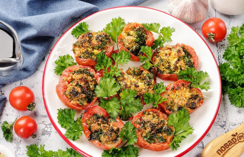 1. Этап. Помидоры по-провансальски: Помидоры по-провансальски готовы. Приятного аппетита!