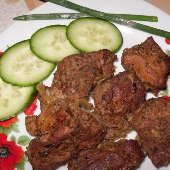 Шашлык в рукаве в духовке