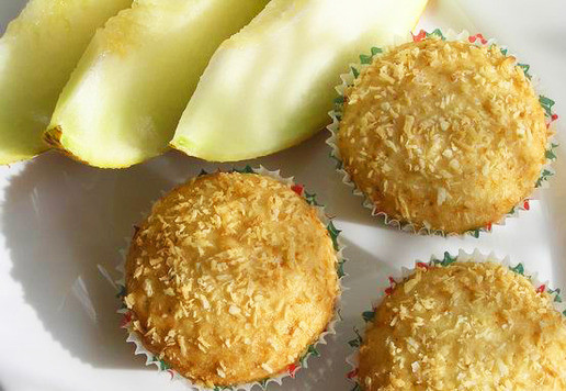 1. Этап. Дынные кексы с кокосовой стружкой: Остудите и подавайте к столу.