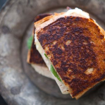 Turkey Grilled Cheese Sandwich With Pickled Onions