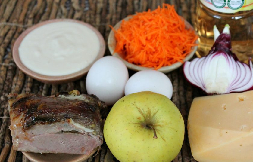 1. Этап. Французский салат на Новый год: Подготовим ингредиенты.