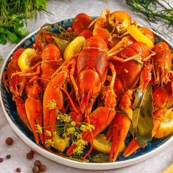 Раки с лимоном