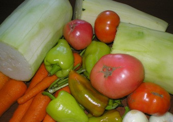 1. Этап. Кабачковое рагу на зиму: Подготовить овощи.