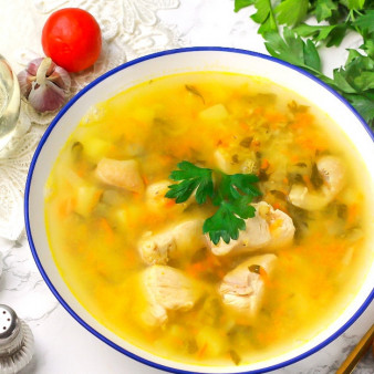 Чечевичный суп с курицей