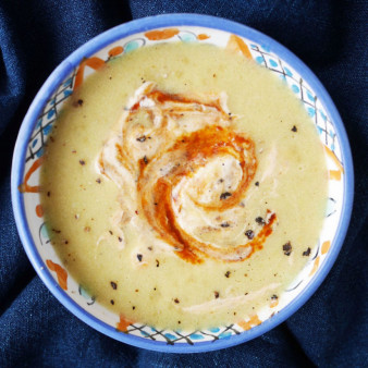 Corn Soup with Chipotle Sour Cream