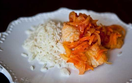 1. Этап. Рыба с овощами под маринадом: 8. Вот и все, рыбку можно подавать к столу с любимым гарниром. Приятного аппетита!