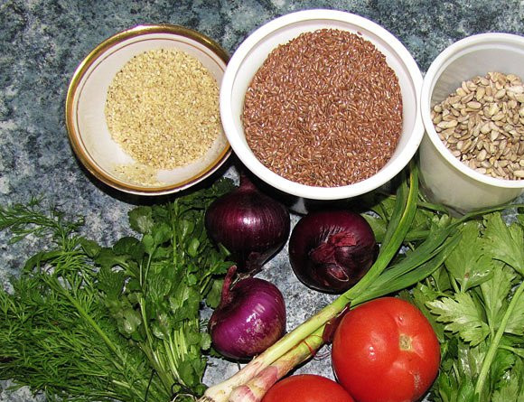 1. Этап. Хлебцы для похудения: Подготовить продукты.