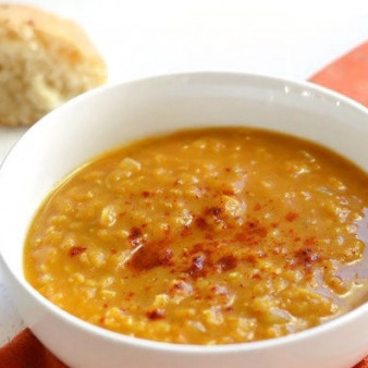 Суп из тыквы и чечевицы