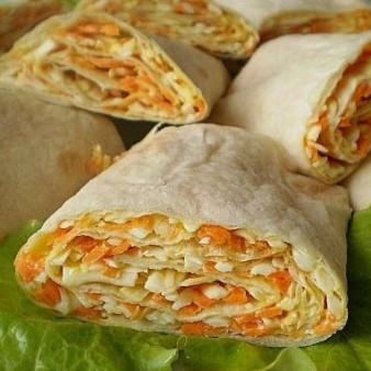 Лаваш с морковкой и сыром