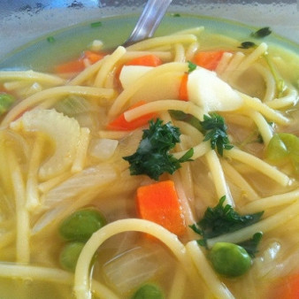 Суп из овощей с лапшой