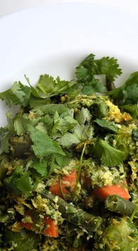 1. Этап. Соте из овощей, карри и кокоса: Блюдо получается пряным, согревающим. Отлично послужит гарниром к нежирному мясу и как самостоятельное блюдо.