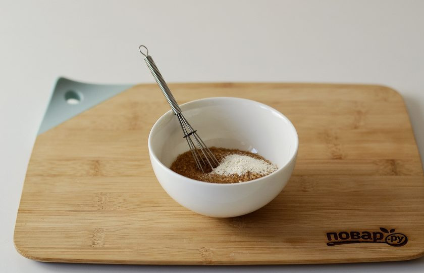 1. Этап. Вегетарианское мороженое: Сахар смешайте с ванилином и ксантановой камедью.