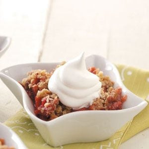 Makeover Strawberry Rhubarb Crunch