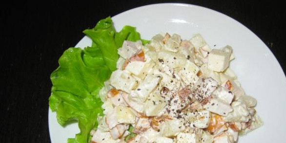 1. Этап. Салат из ананасов и копченой курицы: 6. Вот и все, приятного аппетита!