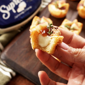 Brie and Apple Butter Bites