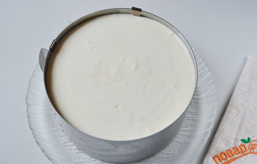 1. Этап. Торт 3 шоколада: 29. Выкладываем третий слой только после полного застывания второго. Снова уберите в холодильник.