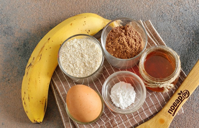 1. Этап. Диетические кексы: Подготовьте все ингредиенты.
