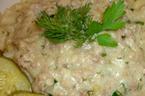 1. Этап. Подливка из фарша: 8. Наша подливка готова! Приятного аппетита!