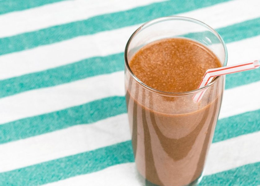 1. Этап. Кофейно-банановый смузи: 3. Украсьте напиток мятой. Приятного аппетита!