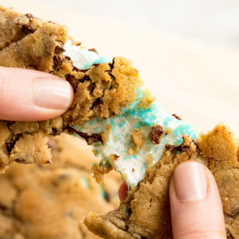 Peeps-Stuffed Chocolate Chip Cookies